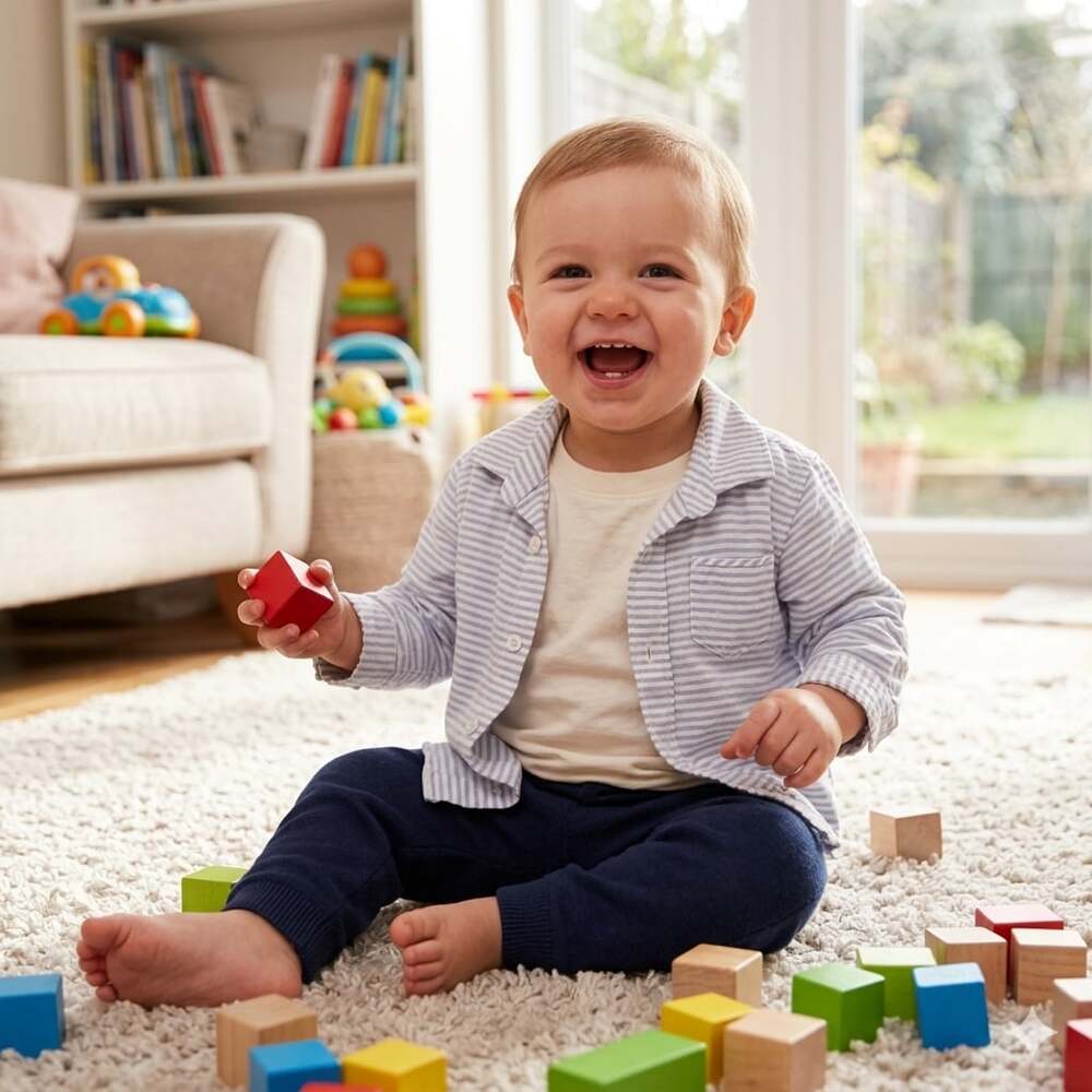Edgehill Collection Striped Long-Sleeve Button-Down Shirt-12 Mos